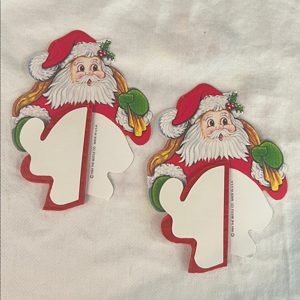 1984 Beistle Honeycomb Santas - Vintage Holiday Decor - Quantity of 2